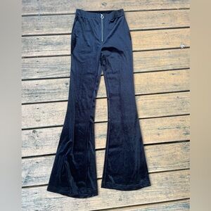 Black velvet Flare pants